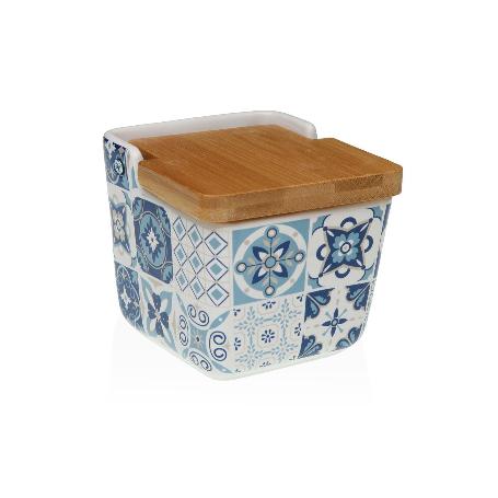 SALERO PORCELANA PEQUEÑO AZURITA 8.8X8.8X8.5 CM
