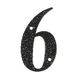 NUMERO 6 -M.4 NEGRO 10CM.