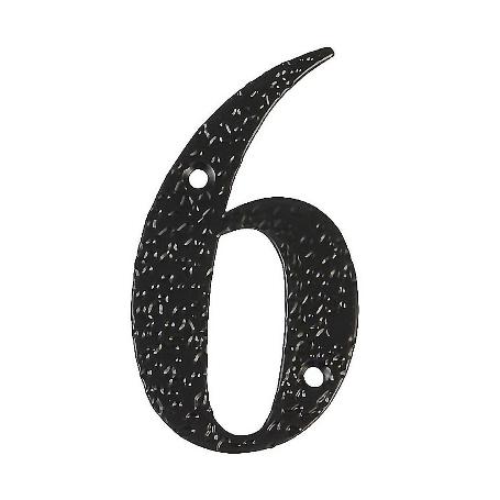 NUMERO 6 -M.4 NEGRO 10CM.