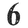 NUMERO 6 -M.4 NEGRO 10CM.