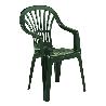 SILLA RESINA MONOBLOCK RESPALDO ALTO VERDE ZENA