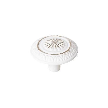 POMO BRONCE 34MM. PATINA BLANCA 297BB1