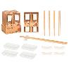 SUSHI PLATOS PORCELANA + BAMBU 12 PIEZAS