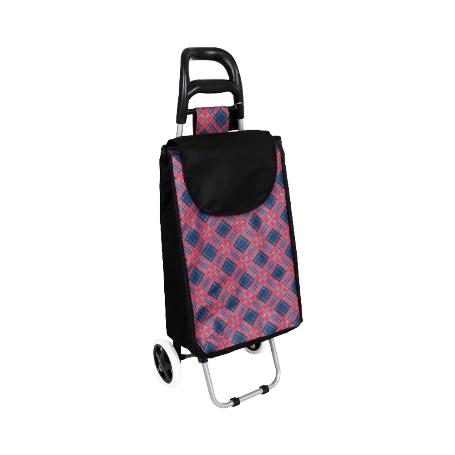 CARRO COMPRA 2 RUEDAS ROMBOS VERDE 8X88X35 CM