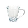 TAZA VIDRIO CON ASA METAL 140 ML