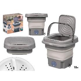 LAVADORA PORTATIL PLEGABLE GRIS 30X31X12 CM