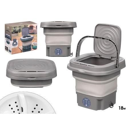 LAVADORA PORTATIL PLEGABLE GRIS 30X31X12 CM