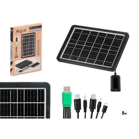 PLACA SOLAR PORTATIL 8 W USB