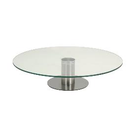PLATO TARTA VIDRIO INOXIDABLE 30 CM