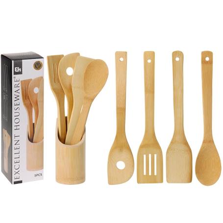 PALETAS COCINA BAMBU 5 PIEZAS