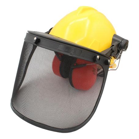 PANTALLA , CASCO Y AURICULARES  PROTECCION FORESTAL