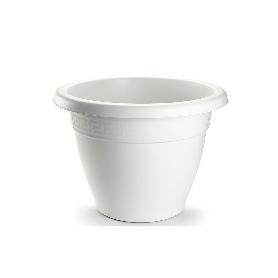 MACETA REDONDA 18X18X13 CM BLANCA 1132301
