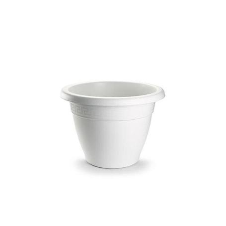 MACETA REDONDA 16X16X12 CM BLANCA 1142501