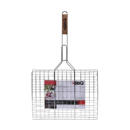 PARRILLA DOBLE MANGO MADERA 40X26 CM