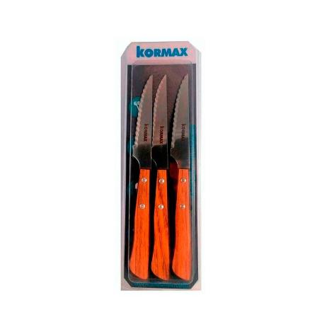 CUCHILLOS 11 CM FILO MICRODENTADO HPL ROBLE