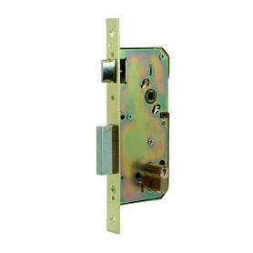 CERRADURA 4200 50 MM LATONADO PALANCA DESLIZANTE PICAPORTE REVERSIBLE