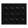 PAVIMENTO PVC CIRCULOS NEGRO 1,3 M 20MT