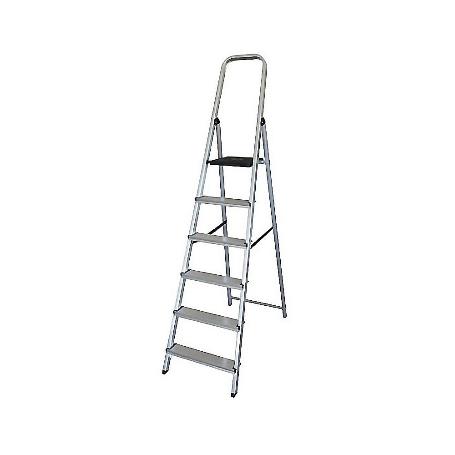 ESCALERA ALUMINIO 6 PELDAÑOS HOGAR EN131