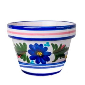 MACETA BAJA CERAMICA FLOR 14X24 CM