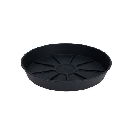 PLATO MACETA PLASTICO 29 CM ANTRACITA