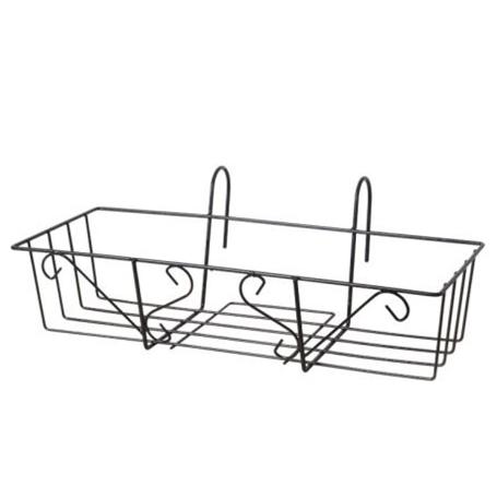 SOPORTE METAL JARDINERA BARANDILLA 51,5X22X12CM
