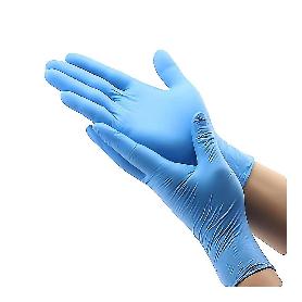 GUANTE NITRILO DESECHABLE AZUL T/8-81/2 SIN POLVO 3.5GR JUPITER
