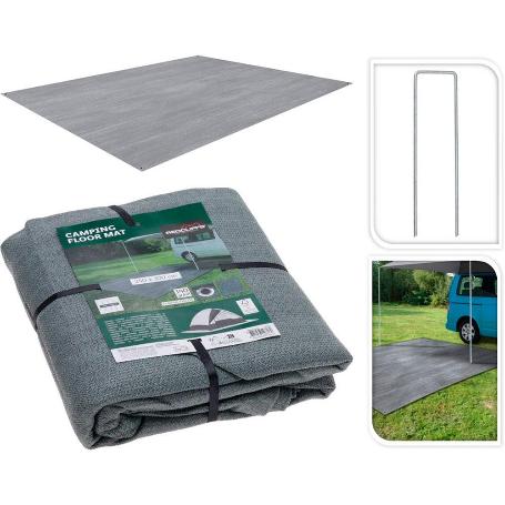 LONA SUELO ACAMPADA GRIS 250X300 CM