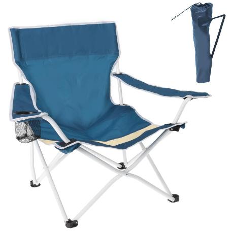 SILLON PLEGABLE POSAVASOS LUXE AZUL