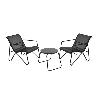 MESA 47X43 CM + 2 SILLONES METAL TEXTILENE