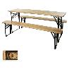 MESA + 2 BANCOS PLEGABLES MADERA