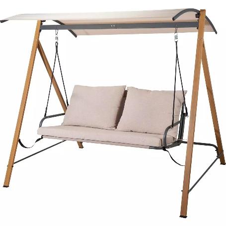 BALANCIN METALICO BEIGE 2 PLAZAS 194X136X173 CM