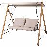 BALANCIN METALICO BEIGE 2 PLAZAS 194X136X173 CM