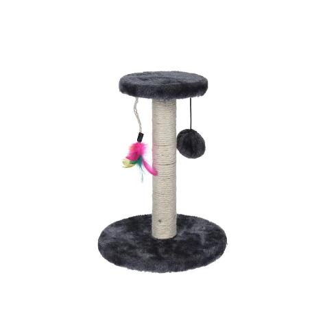 RASCADOR GATO  BOLA + PLUMA 26X30 CM