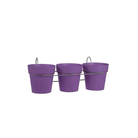 MACETAS TOSCANE 15 CM + SOPORTE MORADAS