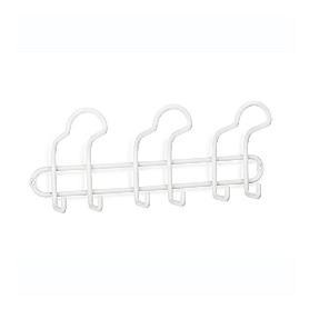 PERCHA ACERO 3 GANCHOS TRIPLE BLANCO