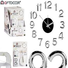 RELOJ PARED/PEGATINA 10X18 CM