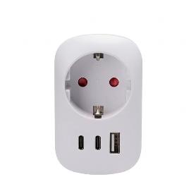 ENCHUFE SALIDA USB A + 2 SALIDAS USB C