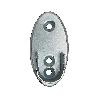 SOPORTE OVAL LATERAL 25X15 CROMO