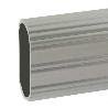 TUBO ALUMINIO ESTRIADO 4MT PLATA MATE 30X15X4X0.7