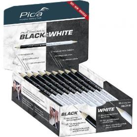 PICA-546/24-50-CAJA DE 50 LAPICEROS UNIVERSALES DE BOBLE PUNTA NEGRA Y BLANCA