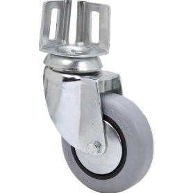 RUEDA GIRATORA PLETINA ANGULAR 16BH60CP-PGIA POLIAMIX-GOMA GRIS EJE LISO
