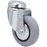 RUEDA GIRATORA AGUJERO M10 20BH80CP-PGI POLIAMIX-GOMA GRIS EJE LISO