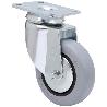 RUEDA GIRATORA PLACA 10BH80CP-PGI POLIAMIX-GOMA GRIS EJE LISO