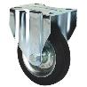 RUEDA FIJA  17ZV200-BSR METALICO-GOMA NEGRA EJE RODILLOS