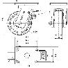 RUEDA GIRATORA PLACA FRENO 10HLBFD150-FT NYLON BLANCO EXTRAFUERTE EJE LISO