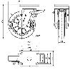 RUEDA GIRATORA PLACA FRENO 10HLBFD200-DEB ALUMINIO-GOMA NEGRA ELASTICA BOLAS