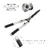 TIJERAS PODAR SETOS 2 MANOS ALUMINIO TELESCOPICAS, HOJAS ACERO ANTIADHERENTE, MANGO TPR, AJUSTE CORTE,
