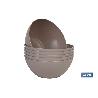 BOL MODELO ALBAHACA 2.4L COLOR PIEDRA 23X10CM   CAJA 6 UNID.