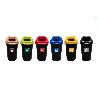 45 LTS EBERTOOLS CUBO CONTENEDOR SELECTIVO RESTOS EKOBIN NEGRO-ARO NEGRO