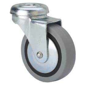 RUEDA GIRATORA AGUJERO M10 21BSR50CP-PGI POLIAMIX-GOMA GRIS EJE LISO